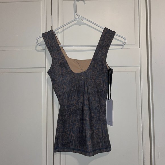 NWT Varley Aletta Abstract Printed Activewear Tank Top XS - Picture 5 of 6